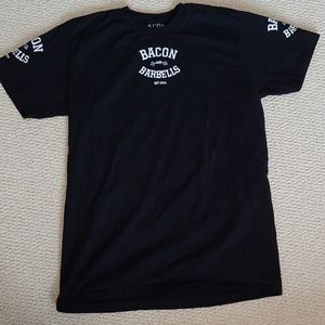 Bacon and Barbells powerlifting competition shirt